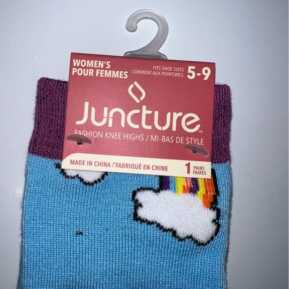 Women’s Fun Socks Set - Pineapples and Rainbows Design - Fashion Knee Highs - Picture 4 of 4